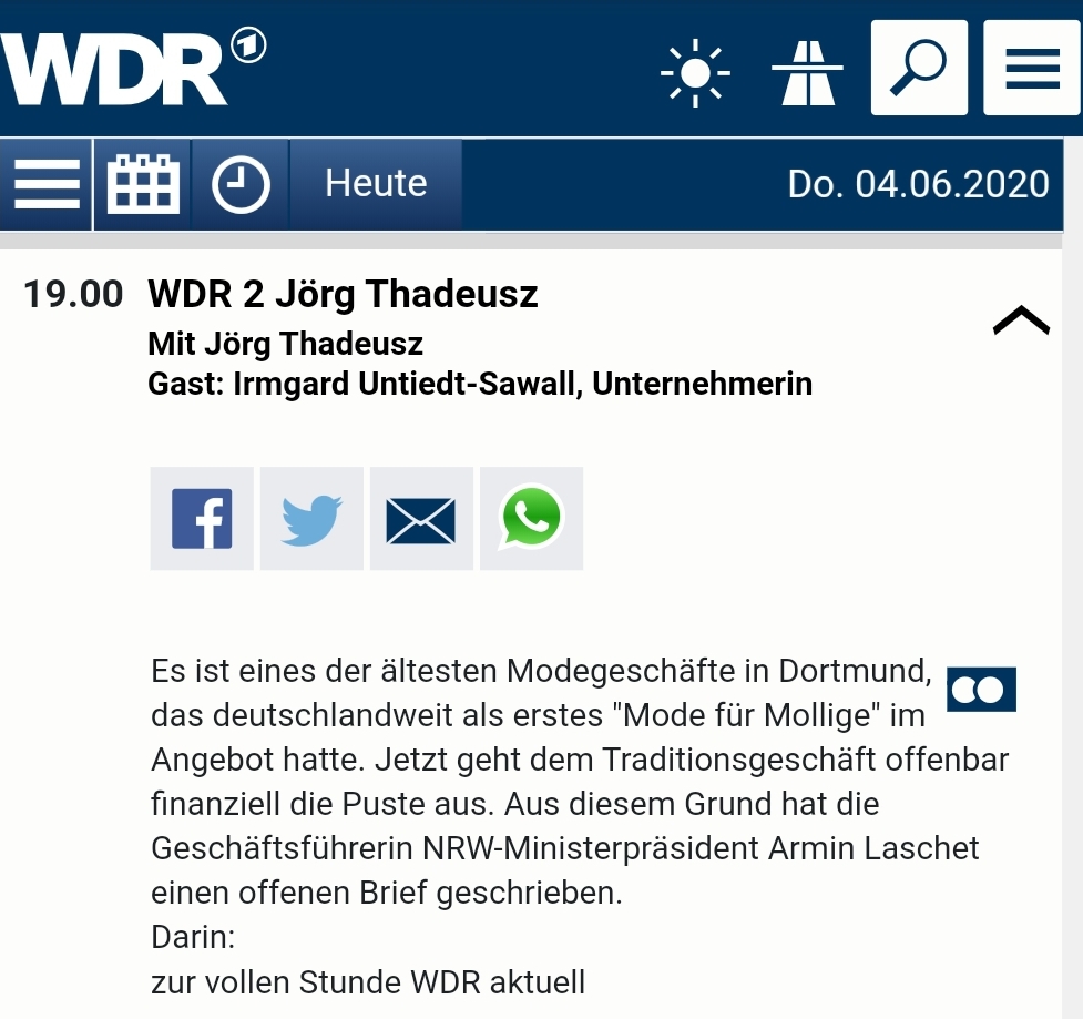 Programmhinweis WDR