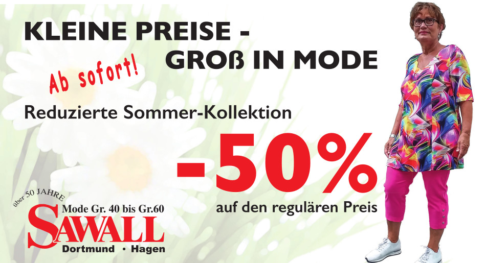 Kleine Preise - Gross in Mode | reduzierte Sommer Kollektion