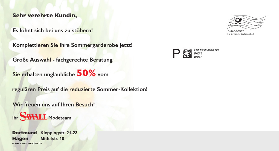 Kleine Preise - Gross in Mode | reduzierte Sommer Kollektion Zusatztext